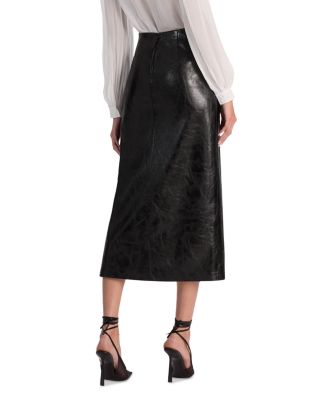 Maeve Faux Leather Slip Skirt
