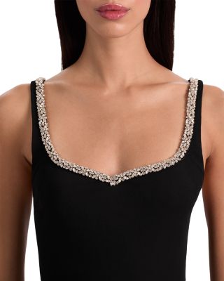 Eve Embellished Trim Sweetheart Dress