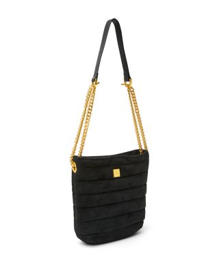 Dream Stash Small Quilted Suede Shoulder Bag