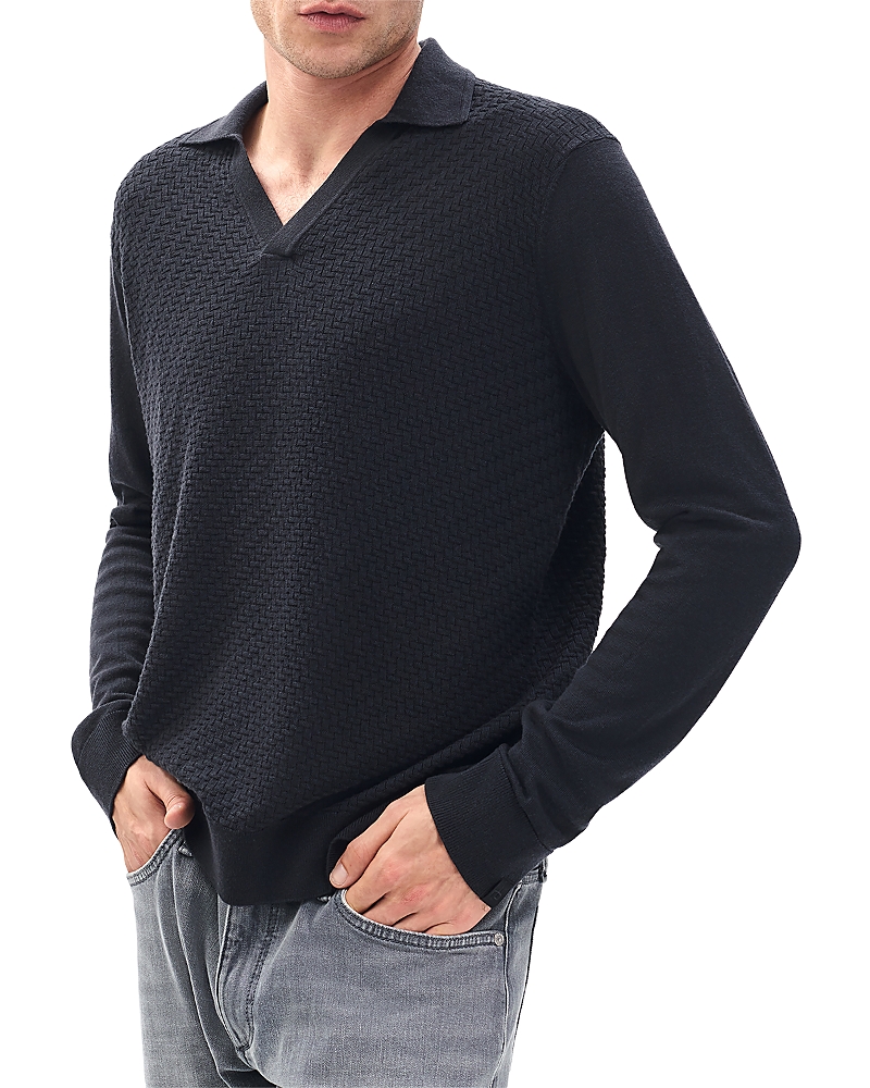rag & bone Charles Long Sleeve Wool Polo Sweater