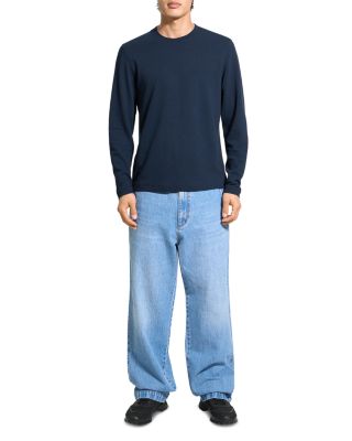 Delroy in Studio T Jacquard Relaxed Fit Long Sleeve Tee