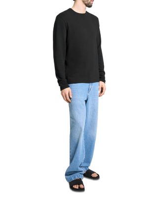 Delroy in Studio T Jacquard Relaxed Fit Long Sleeve Tee