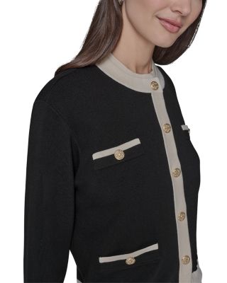 Contrast Trim Cardigan