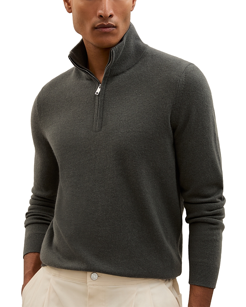 Reiss Men's Half Zip Cashmere Sweater