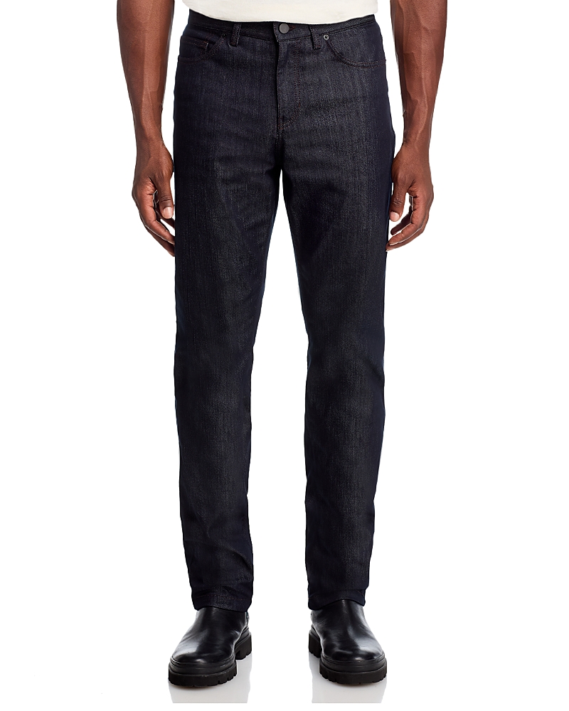 Moncler Straight Fit Jeans In Dark Blue In Blue