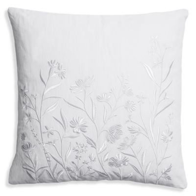Wildflowers Embroidered Decorative Pillow, 20" x 20"