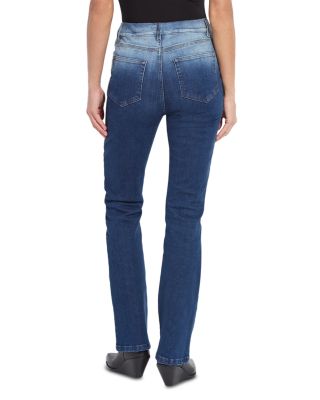 Lianna High Rise Slim Flare Leg Denim Jeans in Gradient Mid Wash