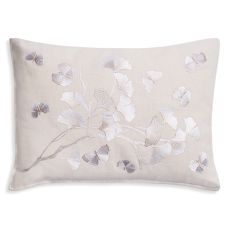 Michael Aram Butterfly Ginkgo Ombre Embroidered Decorative Pillow, 20 X 14 In Gray