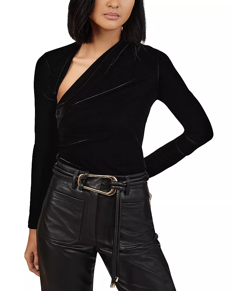 Reiss Kassia Velvet Top