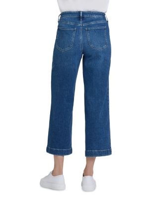 Teresa High Rise Wide Leg Ankle Jeans in Opera Blue