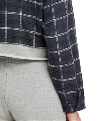 Midnight Plaid Flannel Shirt & French Terry Wide Leg Pants