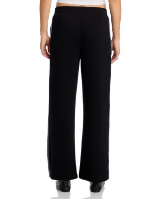 Striped Cloud Fleece Wide Leg Pants