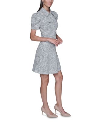 Tweed Knit A Line Dress