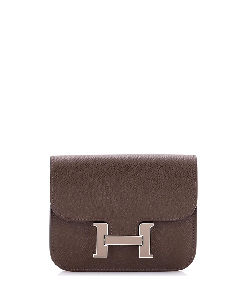 PRE-OWNED HERMES Pre-owned Hermes Constance Slim Wallet Epsom In Brown