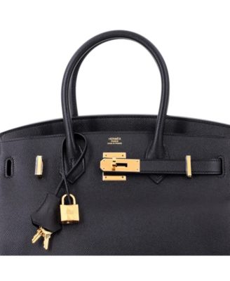 Birkin 30 Handbag Black Epsom with Gold Hardware