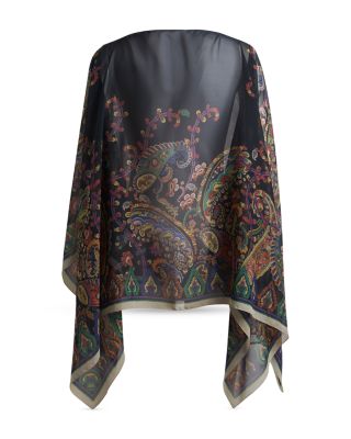Silk Poncho Top