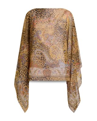 Silk Poncho Top