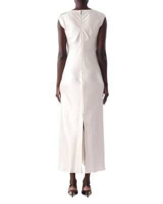 Twill Embellished Cap Sleeve Gown