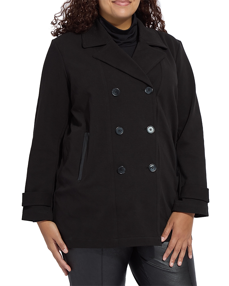 Lyssé Plus Alma Cavalry Peacoat In Black