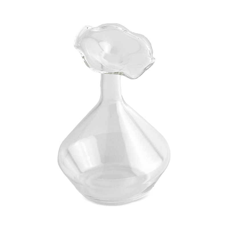 Tizo Glass Angled Neck Vase In White