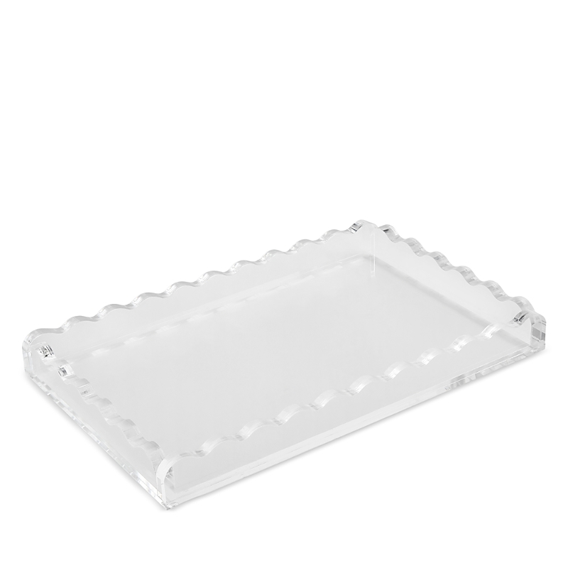 Tizo Lucite Tray Clear Wave Design, 12 X 16 In Transparent