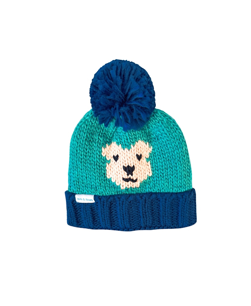 Bits & Bows Boys' Teddy Bear Bobble Hat - Baby, Little Kid, Big Kid In Multi