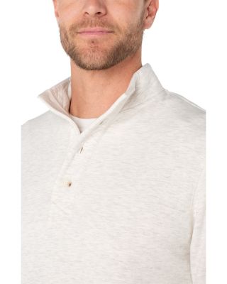 Mock Neck Button Placket Pullover Shirt
