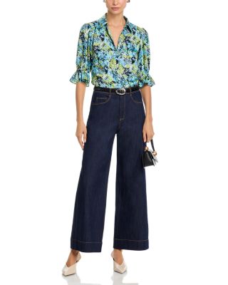 Fiona Dahlia Print Blouse