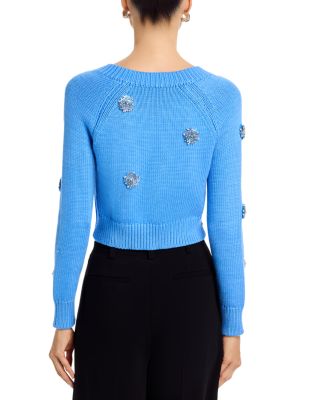 Embellished V-Neck Sweater