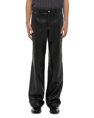 Relaxed Fit Leather Utility Pants