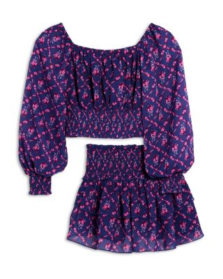 Girls' Tween Smocked Cropped Top & Bianca Skirt - Big Kid