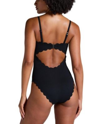 Bandeau Scallop Swimsuit