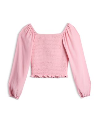 Girls' Long Sleeved Smocked Top, Little Kid, Big Kid - Exclusive