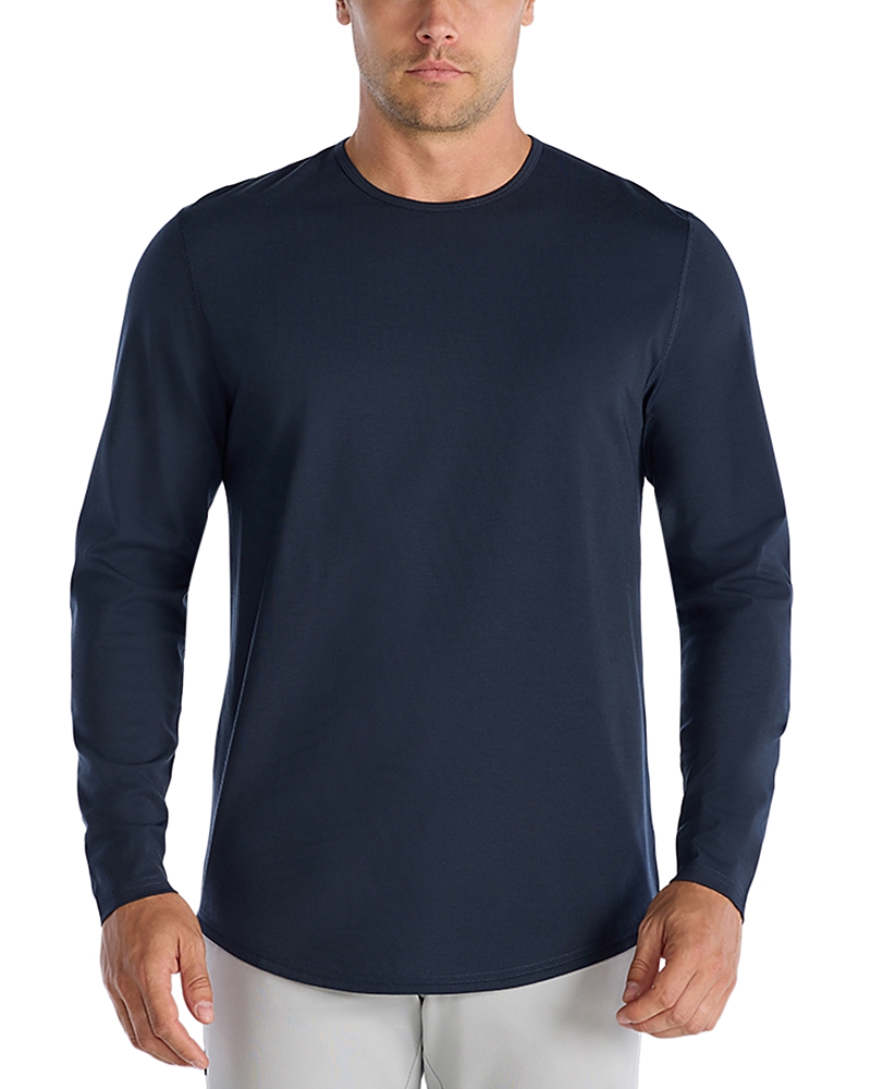Bylt Basics Long Sleeve Crewneck Tee In Blue