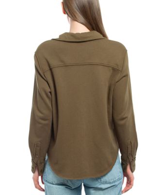  Button Front Sweatshirt