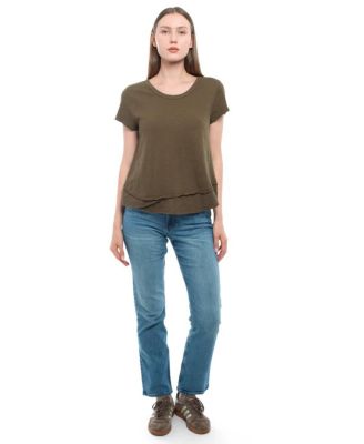  Short Sleeve Mock Layer Tee