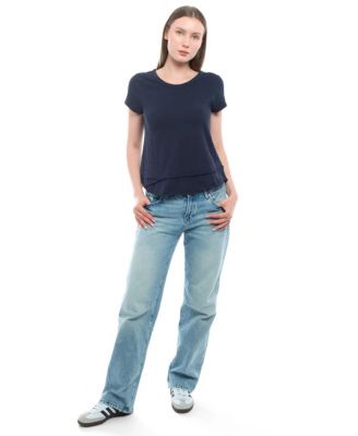  Short Sleeve Mock Layer Tee