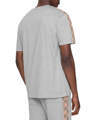 Seth Check Trim Cotton T-Shirt
