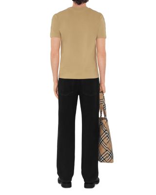 Check Trim Cotton T-Shirt