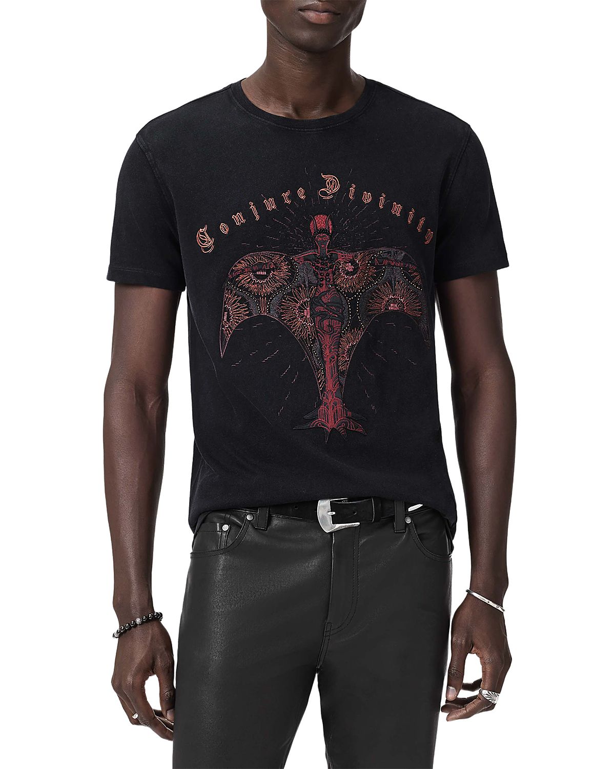 John Varvatos Deco Goddess Short Sleeve Graphic Tee