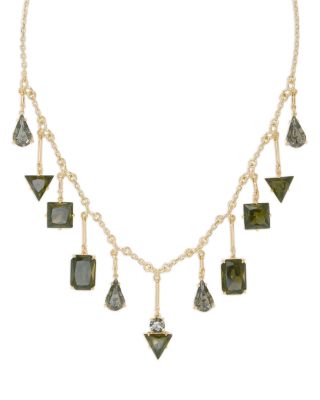Stone Jewelry Alanna Mixed Shape Statement Necklace, 16-18"