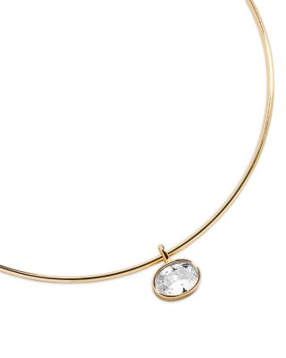 Lexi Crystal Solitaire Collar Necklace, 16"