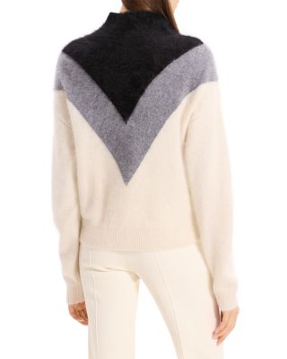 Chevron Yoke Cashmere Sweater