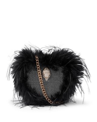 Kensington Heart Mini Faux Fur Crossbody Bag 
