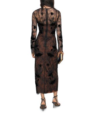 Petites Lulu Lace Detail Midi Dress