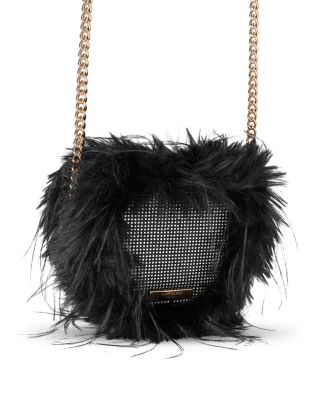 Kensington Heart Mini Faux Fur Crossbody Bag 
