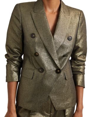 Sienna Double Breasted Metallic Blazer