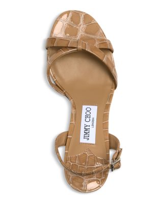 Women's Elsy 70 Shiny Embossed Leather Sandals