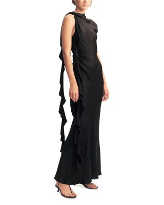Agnes Draped Ruffled Dress