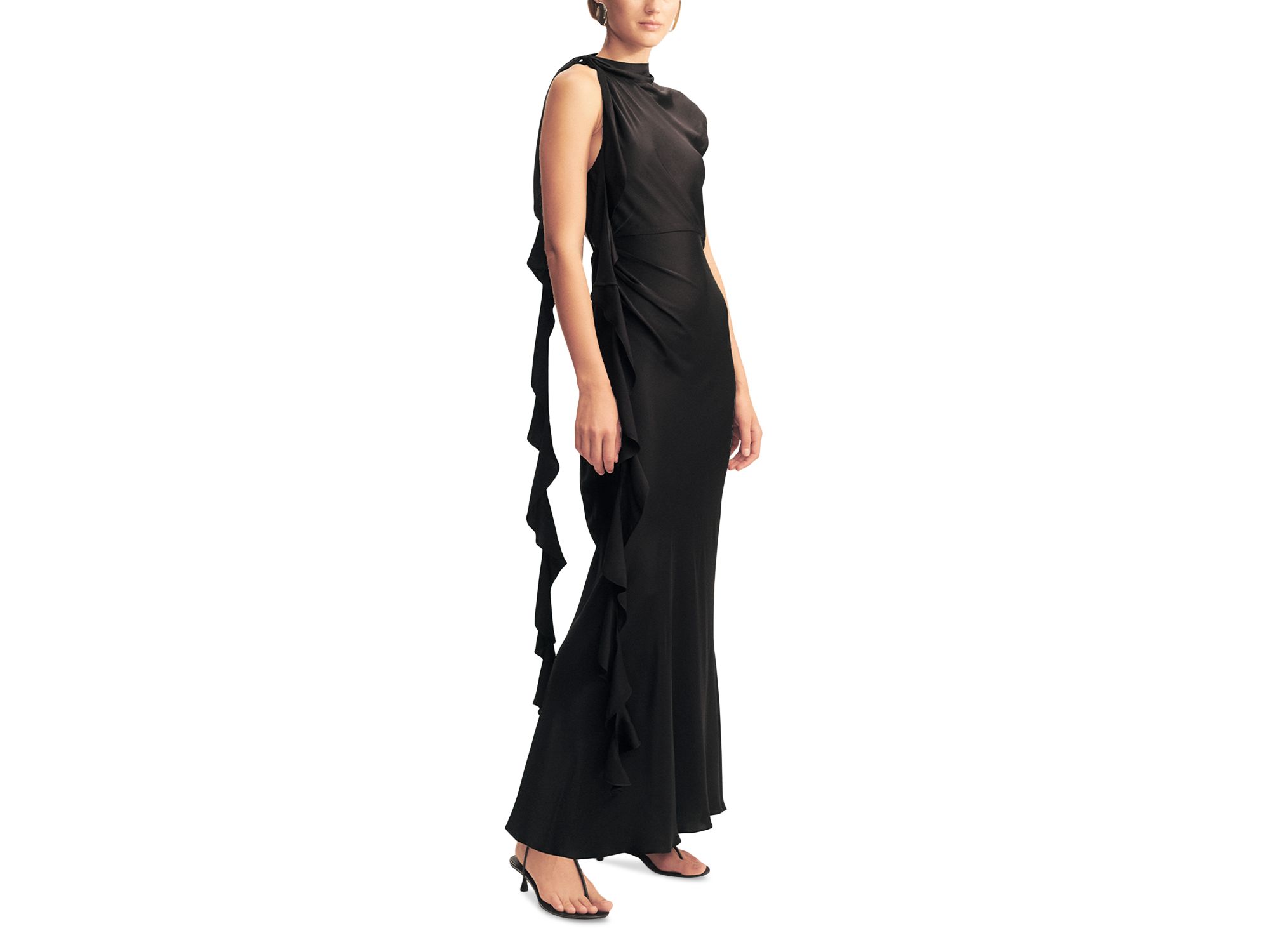 Agnes Draped Ruffled Dress — Image 4